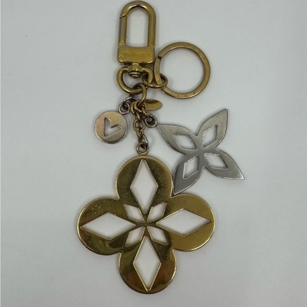 Louis Vuitton Two-Tone LV Malletage Blossom Bag Charm Keyring